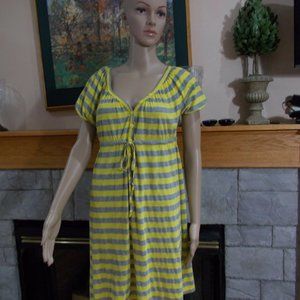 Women's Juicy Couture Striped Yellow Gray Dress M